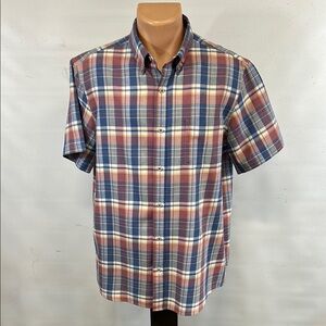 ROWM short sleeve button down collar shirt.  L
